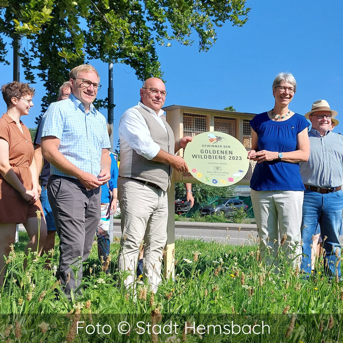 Gewinner der "Goldenen WIldbiene": Stadt Hemsbach