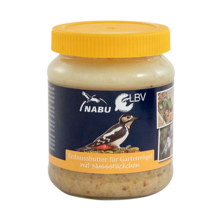 NABU / LBV Fettfutter Erdnussbutter mit Nussst&uuml;ckchen 330 g