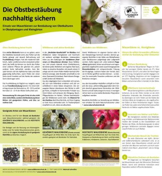 Informationstafel Bestäubung durch Wildbienen