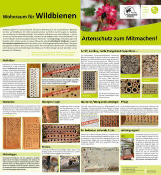 NSC Informationstafel Wohnraum f&uuml;r Wildbienen